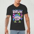 Bruh Baseball Drip Boys Youth Ice Cream Dripping Baseball Men's V-Neck T-Shirt