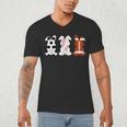 Bunny Football Baseball Sport Easter Day Men's V-Neck T-Shirt