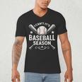 I Can't It's Baseball Season Men's V-Neck T-Shirt I Can't It's Baseball Season Men's V-Neck T-Shirt