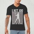 I Hit 100 Days Of School Boys Kids 100th Day Balls Baseball Men's V-Neck T-Shirt I Hit 100 Days Of School Boys Kids 100th Day Balls Baseball Men's V-Neck T-Shirt