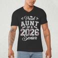 Proud Aunt Of A 2026 Senior Baseball Graduate Men's V-Neck T-Shirt Proud Aunt Of A 2026 Senior Baseball Graduate Men's V-Neck T-Shirt