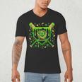 St Patricks Day Baseball Ice Cream Shamrock Baseball Player Men's V-Neck T-Shirt St Patricks Day Baseball Ice Cream Shamrock Baseball Player Men's V-Neck T-Shirt