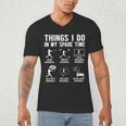 Things I Do In My Spare Time Baseball Lovers Kids Boys Men's V-Neck T-Shirt