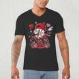 Valentines Baseball Toddler Boys Kids Dabbing Baseball Drip Men's V-Neck T-Shirt