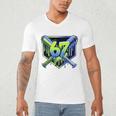 Awesome 67 Baseball Drip Effect Baseball 6-7 Meme Graphic Premium Tri-Blend Men's V-Neck T-Shirt