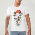 Baseball Christmas Ball Hat Snow Winter Premium Tri-Blend Men's V-Neck T-Shirt