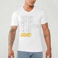 Baseball Player Get Up Get Outta Here Gone Home Run Men's V-Neck T-Shirt Baseball Player Get Up Get Outta Here Gone Home Run Men's V-Neck T-Shirt