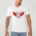 Cute Baseball &Cupid Wings Happy Valentines Boys Men Men's V-Neck T-Shirt