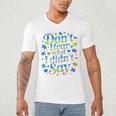 Don’t Hear What I Didn’t Say Autism Awareness Valentine Raglan Baseball Tee Men's V-Neck T-Shirt