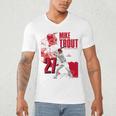 Mike Trout Los Angeles A MLB Baseball Players MLBMTR304N Men's V-Neck T-Shirt Mike Trout Los Angeles A MLB Baseball Players MLBMTR304N Men's V-Neck T-Shirt