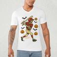 Skeleton Halloween Baseball Boys Men Kids Toddler Men's V-Neck T-Shirt Skeleton Halloween Baseball Boys Men Kids Toddler Men's V-Neck T-Shirt