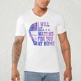 I Will Be Waiting For You At Home Baseball Softball Catcher Men's V-Neck T-Shirt I Will Be Waiting For You At Home Baseball Softball Catcher Men's V-Neck T-Shirt