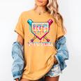100 Days Of School Boy Kids Baseball Ice Cream Drip Teacher Women's Comfort Colors T-Shirt Mustard 100 Days Of School Boy Kids Baseball Ice Cream Drip Teacher Women's Comfort Colors T-Shirt Mustard
