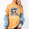 100 Days Of School Boys Dabbing Baseball 100th Day Of School Women's Comfort Colors T-Shirt Mustard