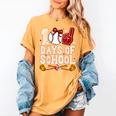 100 Days Of School Cute Bow Baseball Boy Girl Teacher Women's Comfort Colors T-Shirt Mustard 100 Days Of School Cute Bow Baseball Boy Girl Teacher Women's Comfort Colors T-Shirt Mustard