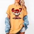 67 Valentine Day Baseball Chocolate Ice Cream Drip Women's Comfort Colors T-Shirt Mustard