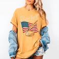 American Flag Baseball Player Bat Fan Catcher Pitcher USA Women's Comfort Colors T-Shirt Mustard American Flag Baseball Player Bat Fan Catcher Pitcher USA Women's Comfort Colors T-Shirt Mustard