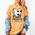 Ball Mom Heart Soccer Baseball Mom Women's Comfort Colors T-Shirt Mustard Ball Mom Heart Soccer Baseball Mom Women's Comfort Colors T-Shirt Mustard