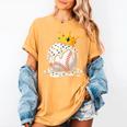 Baseball Drip Ice Cream Crown Melt Graphic Women's Comfort Colors T-Shirt Mustard