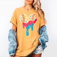Baseball Drip Melting Ice Cream Baseball Heart Boys Girls Women's Comfort Colors T-Shirt Mustard