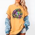 Baseball Glove Ice Cream Mardi Gras Dripping Boys Youth Kids Women's Comfort Colors T-Shirt Mustard