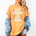 Baseball Joke Tee I Hit Bombs For Hot Moms Player Pitcher Women's Comfort Colors T-Shirt Mustard Baseball Joke Tee I Hit Bombs For Hot Moms Player Pitcher Women's Comfort Colors T-Shirt Mustard