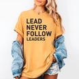 Baseball Lead Never Follow Leaders Team Captain Leadership Premium Tri-Blend Women's Comfort Colors T-Shirt Mustard