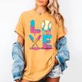 Baseball Love Drip Ice Cream Colorful Baseball Women's Comfort Colors T-Shirt Mustard