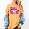 BASEBALL MOM BREAST CANCER RIBBON PINK SPORTS MOM Women's Comfort Colors T-Shirt Mustard BASEBALL MOM BREAST CANCER RIBBON PINK SPORTS MOM Women's Comfort Colors T-Shirt Mustard