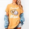 Baseball Mom Grandma Leopard Baseball Lover Fan Women's Comfort Colors T-Shirt Mustard
