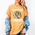 Baseball Mom Leopard Heart Matching Family Women's Comfort Colors T-Shirt Mustard