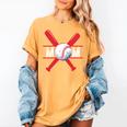 Baseball Mom Red Women's Comfort Colors T-Shirt Mustard