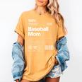 Baseball Mom Graphic Tees For Women Women's Comfort Colors T-Shirt Mustard