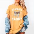 Baseball Nanny Baseball Coquette Bow Women's Comfort Colors T-Shirt Mustard Baseball Nanny Baseball Coquette Bow Women's Comfort Colors T-Shirt Mustard