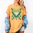 Baseball St Patricks Day Boys Girls Men Women Shamrock Green Women's Comfort Colors T-Shirt Mustard Baseball St Patricks Day Boys Girls Men Women Shamrock Green Women's Comfort Colors T-Shirt Mustard