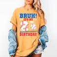 Bruh It's My 2nd Birthday Boy Baseball Themed Party Women's Comfort Colors T-Shirt Mustard