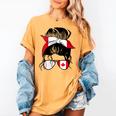 Canadian Baseball Mom Canada Flag Baseball Girl Women's Comfort Colors T-Shirt Mustard Canadian Baseball Mom Canada Flag Baseball Girl Women's Comfort Colors T-Shirt Mustard