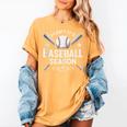 I Can't It's Baseball Season Women's Comfort Colors T-Shirt Mustard I Can't It's Baseball Season Women's Comfort Colors T-Shirt Mustard