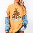 Christmas Baseball Tree Lights Xmas Women's Comfort Colors T-Shirt Mustard Christmas Baseball Tree Lights Xmas Women's Comfort Colors T-Shirt Mustard