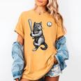 Cute Kitten Playing Baseball Hitter Bat Cool Baseball Cat Women's Comfort Colors T-Shirt Mustard Cute Kitten Playing Baseball Hitter Bat Cool Baseball Cat Women's Comfort Colors T-Shirt Mustard