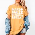Eat Sleep Baseball Repeat Baseball Lover Baseball Mom Girls Women's Comfort Colors T-Shirt Mustard Eat Sleep Baseball Repeat Baseball Lover Baseball Mom Girls Women's Comfort Colors T-Shirt Mustard