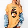 My Favorite Ballers Call Me Mom Basketball Mom Baseball Mom Women's Comfort Colors T-Shirt Mustard