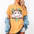 Game Day Vibes Softball Baseball Groovy Game Day Girls Women Women's Comfort Colors T-Shirt Mustard