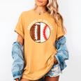 Grammy Of Ballers Football Baseball Grandma Grammy Women's Comfort Colors T-Shirt Mustard