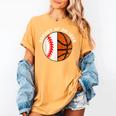 Granny Of Ballers Baseball Basketball Grandma Granny Women's Comfort Colors T-Shirt Mustard