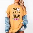My Heart Is On That Field Ball Nana Baseball Mom Women's Comfort Colors T-Shirt Mustard My Heart Is On That Field Ball Nana Baseball Mom Women's Comfort Colors T-Shirt Mustard
