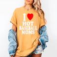 I Heart Love Hot Baseball Moms MILF Cougar Older Woman Women's Comfort Colors T-Shirt Mustard