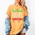 I'Ll Be Home For Christmas Baseball Xmas Women's Comfort Colors T-Shirt Mustard