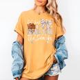 I'm Just Here For The Snacks Baseball Coquette Game Day Girl Women's Comfort Colors T-Shirt Mustard I'm Just Here For The Snacks Baseball Coquette Game Day Girl Women's Comfort Colors T-Shirt Mustard