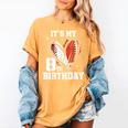 It's My 8th Birthday Baseball Football Heart 8 Year Old Women's Comfort Colors T-Shirt Mustard It's My 8th Birthday Baseball Football Heart 8 Year Old Women's Comfort Colors T-Shirt Mustard